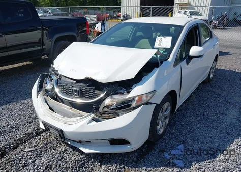 2013 Honda Civic Lx z USA, uszkodzony, nr VIN 2HGFB2F52DH553321